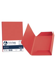 25 cartelline 3 lembi LUCE 200gr 24,5x34,5cm rosso scarlatto FAVINI A50C434