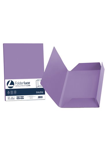 25 cartelline 3 lembi LUCE 200gr 24,5x34,5cm violetto FAVINI A50J434 FAVINI CARTELLINE A TRE LEMBI