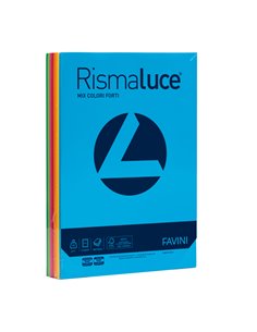 Carta RISMALUCE 90gr A4 300fg mix 8 colori FAVINI A66X314 FAVINI COLORATA