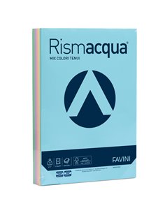 Carta RISMACQUA 90gr A4 300fg mix 5 colori FAVINI A66X324 FAVINI COLORATA