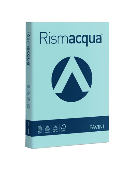 Carta RISMACQUA 140gr A4 200fg celeste 08 FAVINI A65T204
