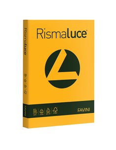 Carta RISMALUCE 200gr A4 125fg giallo oro 52 FAVINI A67H104 FAVINI COLORATA