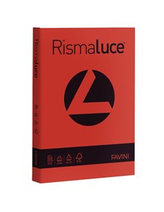 Carta RISMALUCE 200gr A4 125fg rosso scarlatto 61 FAVINI A67C104 FAVINI COLORATA