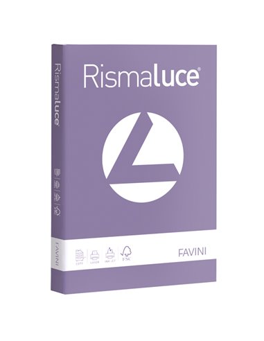Carta RISMALUCE 200gr A4 125fg viola 49 FAVINI A67J104 FAVINI COLORATA