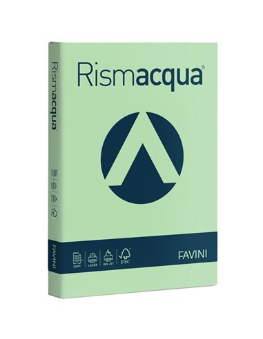 Carta RISMACQUA 200gr A3 125fg verde chiaro 09 FAVINI A67P113 FAVINI COLORATA
