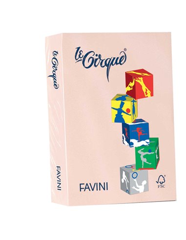 Carta LECIRQUE A4 80gr 500fg salmone pastello 103 FAVINI A715504
