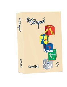 Carta LECIRQUE A4 80gr 500fg camoscio pastello 105 FAVINI A71R504 FAVINI COLORATA