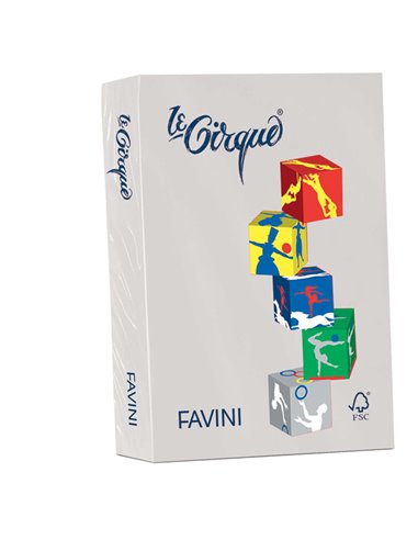 Carta LECIRQUE A4 80gr 500fg grigio pastello 109 FAVINI A71U504