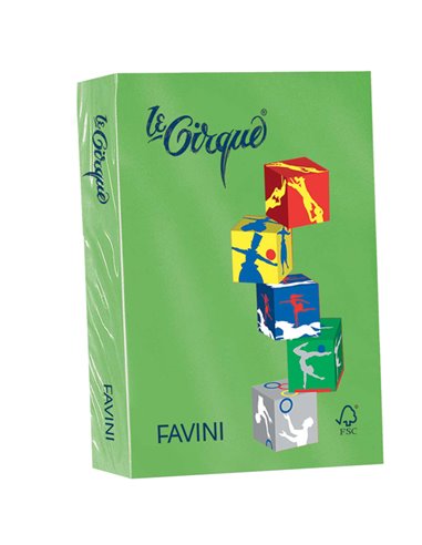 Carta LECIRQUE A4 80gr 500fg verde prato 203 FAVINI A71M504 FAVINI COLORATA