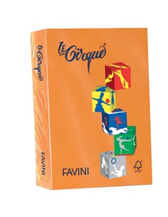 Carta LECIRQUE A4 80gr 500fg arancio 205 FAVINI A71E504