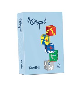 Carta LECIRQUE A4 160gr 250fg azzurro pastello 106 FAVINI A747304 FAVINI COLORATA