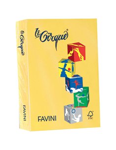 Carta LECIRQUE A4 160gr 250fg giallo sole 202 FAVINI A74B304