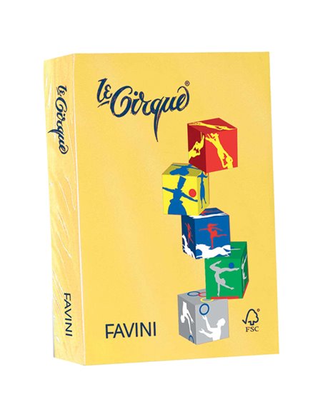 Carta LECIRQUE A4 160gr 250fg giallo sole 202 FAVINI A74B304