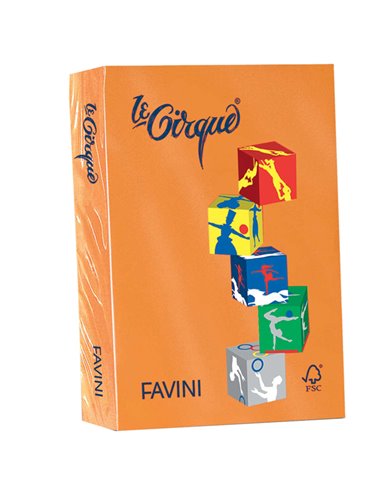 Carta LECIRQUE A4 160gr 250fg arancio 205 FAVINI A74E304