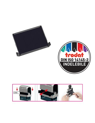 TAMPONE INCHIOSTRO TRODAT PRINTY 6/4927 NERO 74185. TRODAT INCHIOSTRO PER TIMBRI-TAMPONI