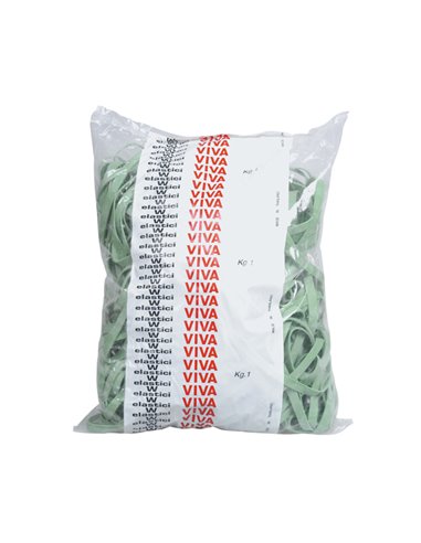 ELASTICO FETTUCCIA VERDE Ø70 T5 SACCO DA 1KG F5X070 VIVA ELASTICI