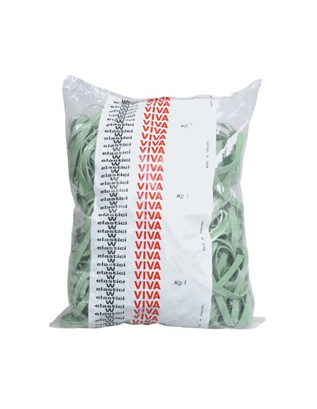 ELASTICO FETTUCCIA VERDE Ø120 T8 SACCO DA 1KG F8X120 VIVA ELASTICI