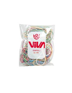 ELASTICO GOMMA BUSTA 100GR MISURE ASSORTITE A100 VIVA ELASTICI