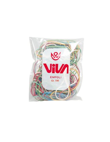 ELASTICO GOMMA BUSTA 100GR MISURE ASSORTITE A100 VIVA ELASTICI