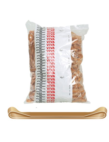 ELASTICO FETTUCCIA CAUCCIU' (PARA) Ø 100 MM8 1KG G8X100 VIVA ELASTICI