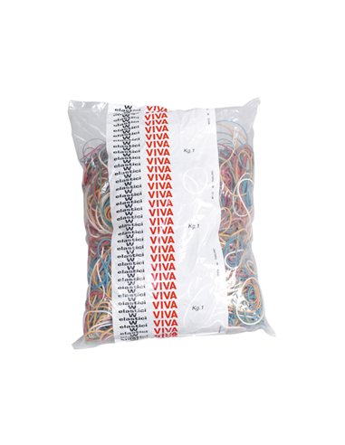 ELASTICO GOMMA 1KG MISURE ASSORTITE A1000 VIVA ELASTICI