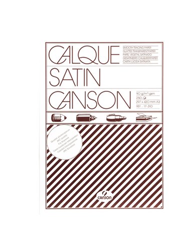 CARTA LUCIDA SATINATA A3 90-95GR 250FG CANSON C200017310 CANSON CARTA DISEGNO TECNICO