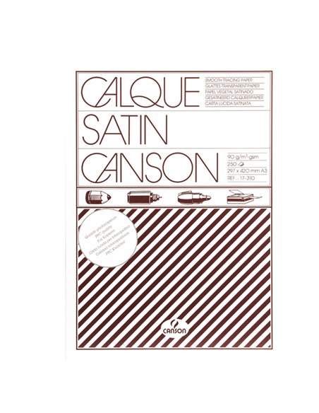 CARTA LUCIDA SATINATA A3 90-95GR 250FG CANSON C200017310 CANSON CARTA DISEGNO TECNICO