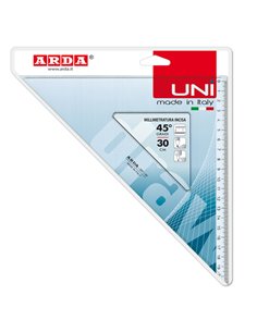 SQUADRA UNI ARDA 45° 30 CM 28730SS