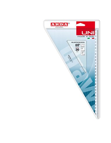 SQUADRA UNI ARDA 60° 30 CM 28830SS ARDA SQUADRE