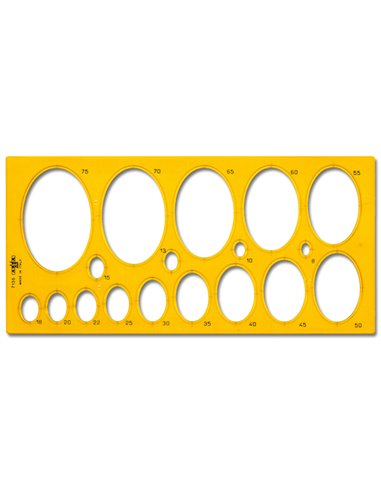 MASCHERA ARDA ELLISSI DA 8 A 75MM 7135 ARDA MASCHERE-NORMOGRAFI