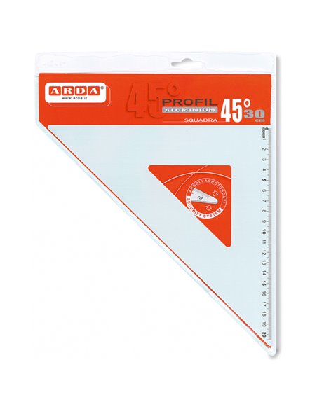 SQUADRA PROFIL ALLUMINIO 45° 30CM ARDA 18032 ARDA SQUADRE