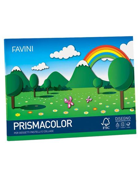 Album PRISMACOLOR 10fg 128gr 24x33cm monoruvido FAVINI A12X244 FAVINI ALBUM DISEGNO COLORATO