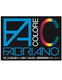BLOCCO FACOLORE (24X33CM) 25FG 220GR 5 COLORI FABRIANO 65251524