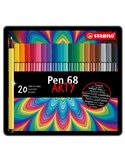 SCATOLA METALLO 20 PENNARELLI PEN 6820 STABILO 6820-6