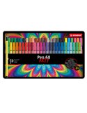 SCATOLA METALLO 50 PENNARELLI PEN 6850 STABILO 6850-6