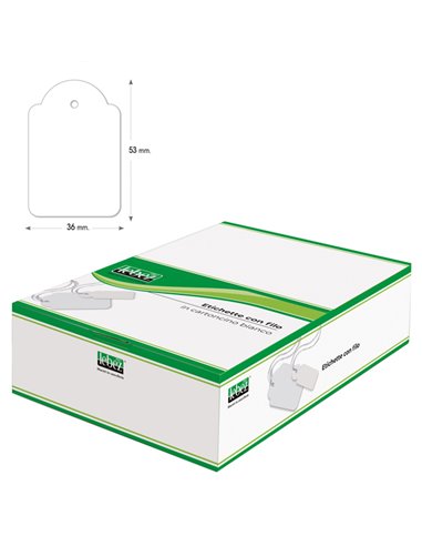 SCATOLA 500 ETICHETTE CON FILO A392 (36X53MM) A392