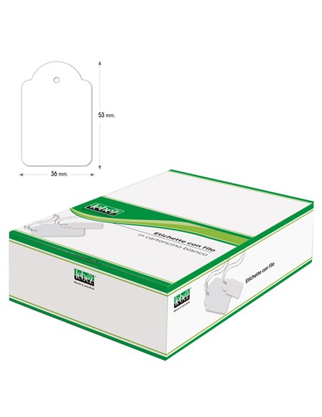 SCATOLA 500 ETICHETTE CON FILO A392 (36X53MM) A392