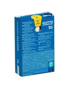 SCATOLA 10 GESSETTI TONDI BIANCO GIOTTO 538700 GIOTTO GESSETTI-CARBONCINO 2