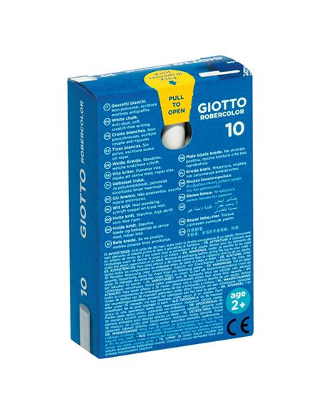 SCATOLA 10 GESSETTI TONDI BIANCO GIOTTO 538700 GIOTTO GESSETTI-CARBONCINO