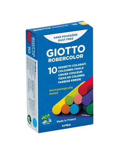 SCATOLA 10 GESSETTI TONDI COLORATI GIOTTO 538900 GIOTTO GESSETTI-CARBONCINO