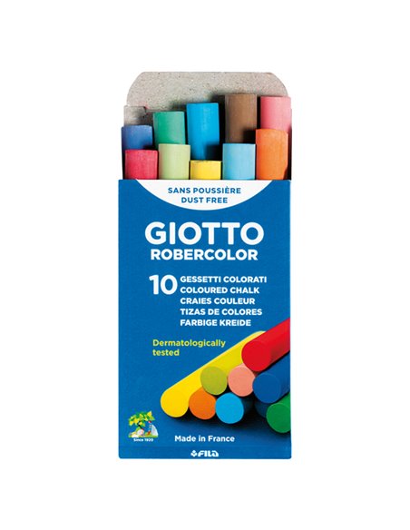 SCATOLA 10 GESSETTI TONDI COLORATI GIOTTO 538900 GIOTTO GESSETTI-CARBONCINO