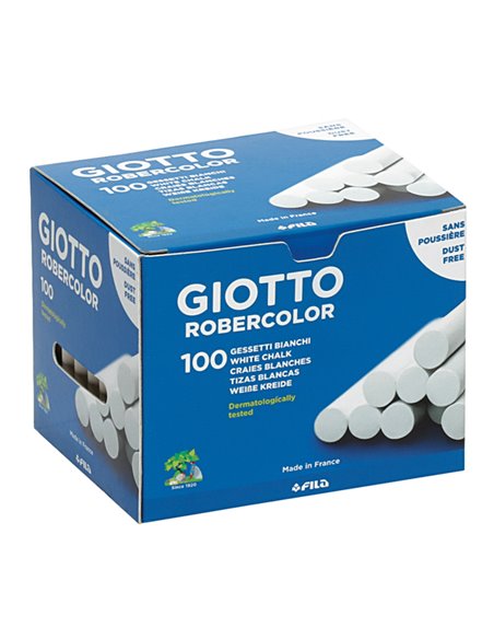 SCATOLA 100 GESSETTI TONDI BIANCO GIOTTO 538800