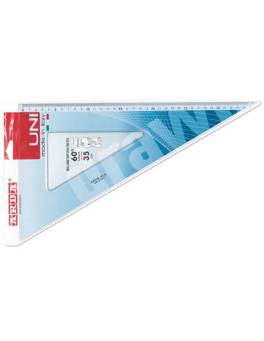 SQUADRA UNI ARDA 60° 35 CM 28835SS ARDA SQUADRE