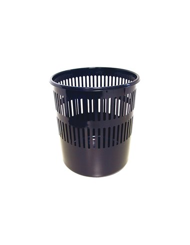 CESTINO GETTACARTE 12LT NERO TRAFORATO 4119 ARDA 4119N