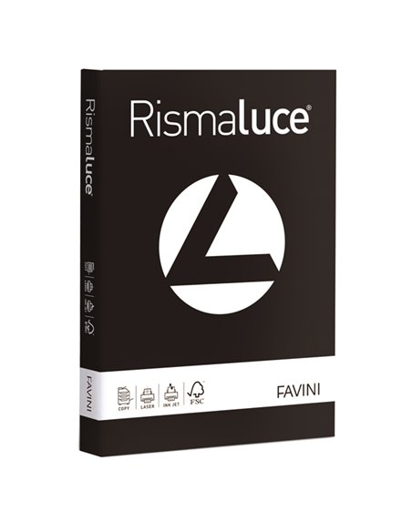 Carta RISMALUCE 200gr A3 125fg nero 63 FAVINI A67A133 FAVINI COLORATA