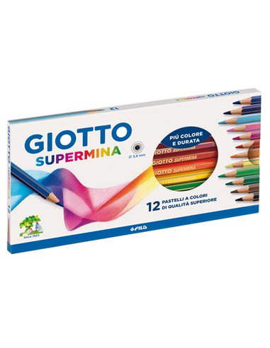 ASTUCCIO 12 PASTELLI SUPERMINA GIOTTO F235400 GIOTTO PASTELLI COLORATI