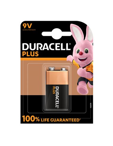 Blister 1 pila MN1604 Duracell PLUS 100 - TRANSISTOR 9V DU0503 DURACELL PILE