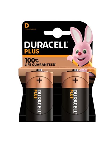 Blister 2 pile MN1300 Duracell PLUS 100 - TORCIA D DU0401 DURACELL PILE