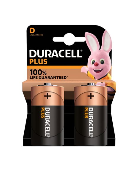 Blister 2 pile MN1300 Duracell PLUS 100 - TORCIA D DU0401 DURACELL PILE