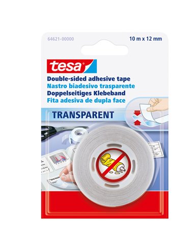 NASTRO BIADESIVO 10MTX12MM TRASPARENTE (BLS 64-621) TESA 64621-00000-08 TESA NASTRI BIADESIVI